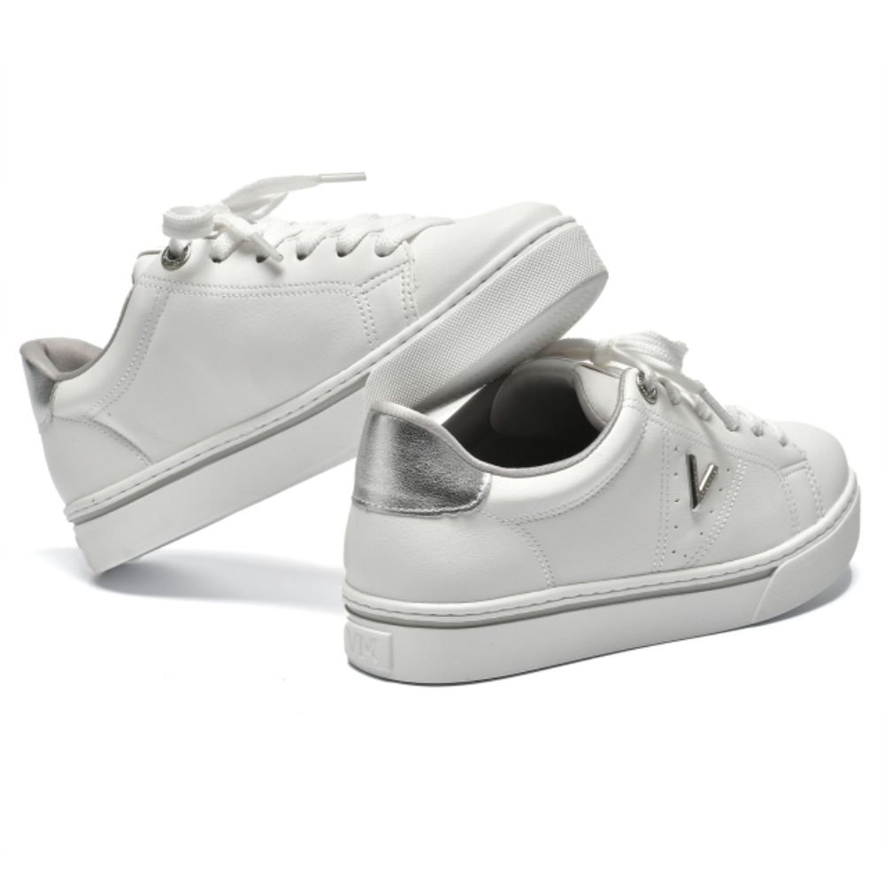 Tênis Casual Via Marte Feminino Branco Prata Brilho 016-017 Branco 3