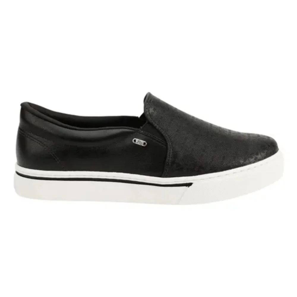 Tênis Casual Feminino Slip On Via Marte 016-023 Preto Preto 3