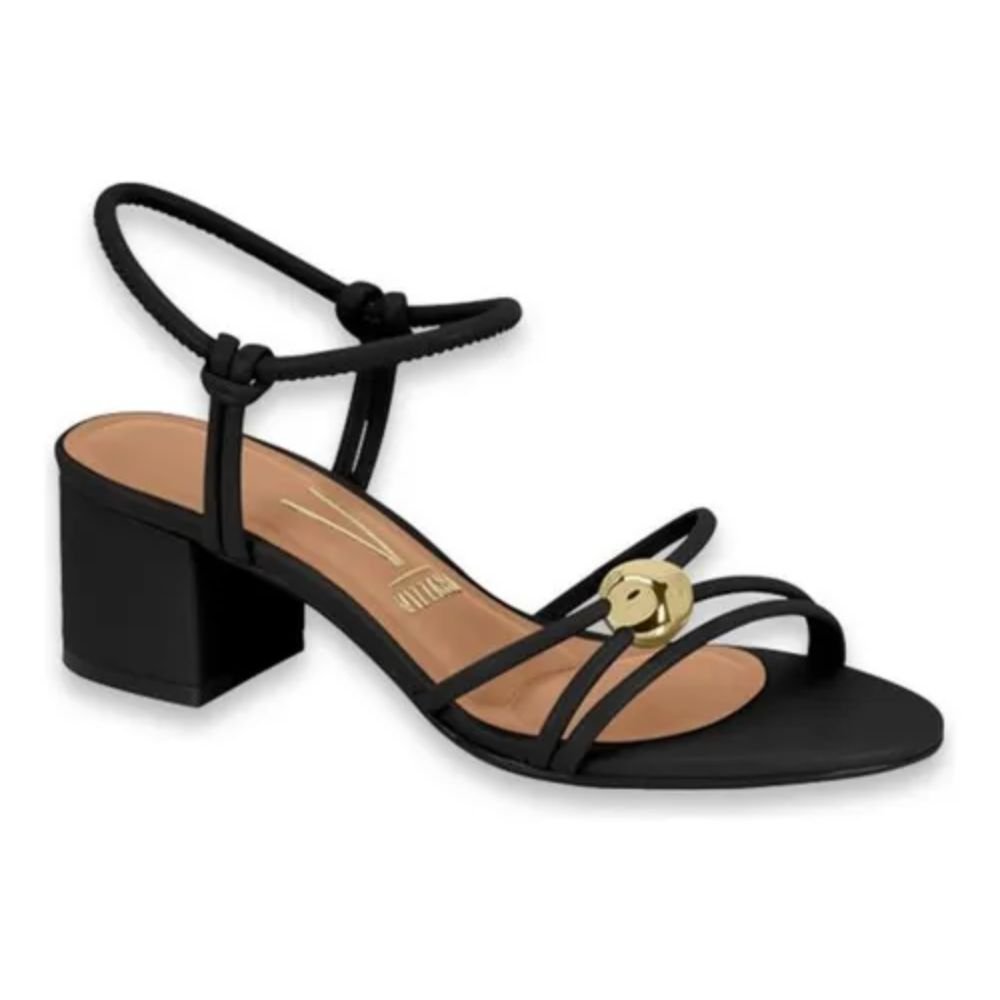 Sandália Vizzano De Salto Bloco Preto 6291.1192