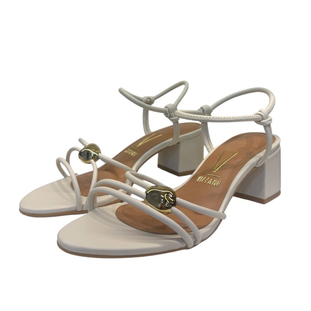 Sandália Vizzano De Salto Bloco Branco Off 6291.1192 Branco 2