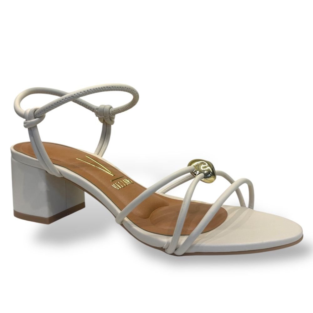 Sandália Vizzano De Salto Bloco Branco Off 6291.1192 Branco 1