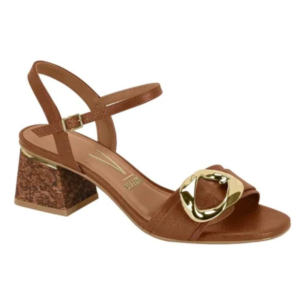 Sandalia Salto Medio Bloco Conforto Feminina Vizzano 6428.155