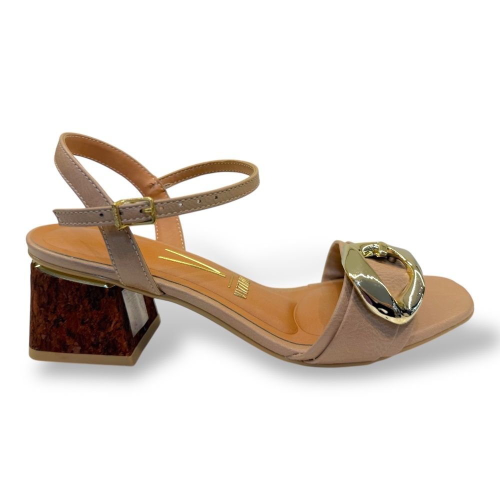 Sandália Vizzano Salto Bloco C/ Fivela Decorativa 6428.155