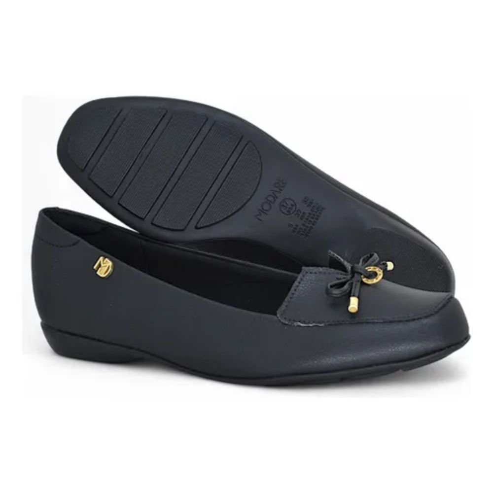 Sapato Mocassim Modare Feminino Preto 7016.461 Preto 5