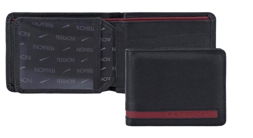 Carteira Couro Ferracini Masculina CF374A Preto/Rubi Preto 3