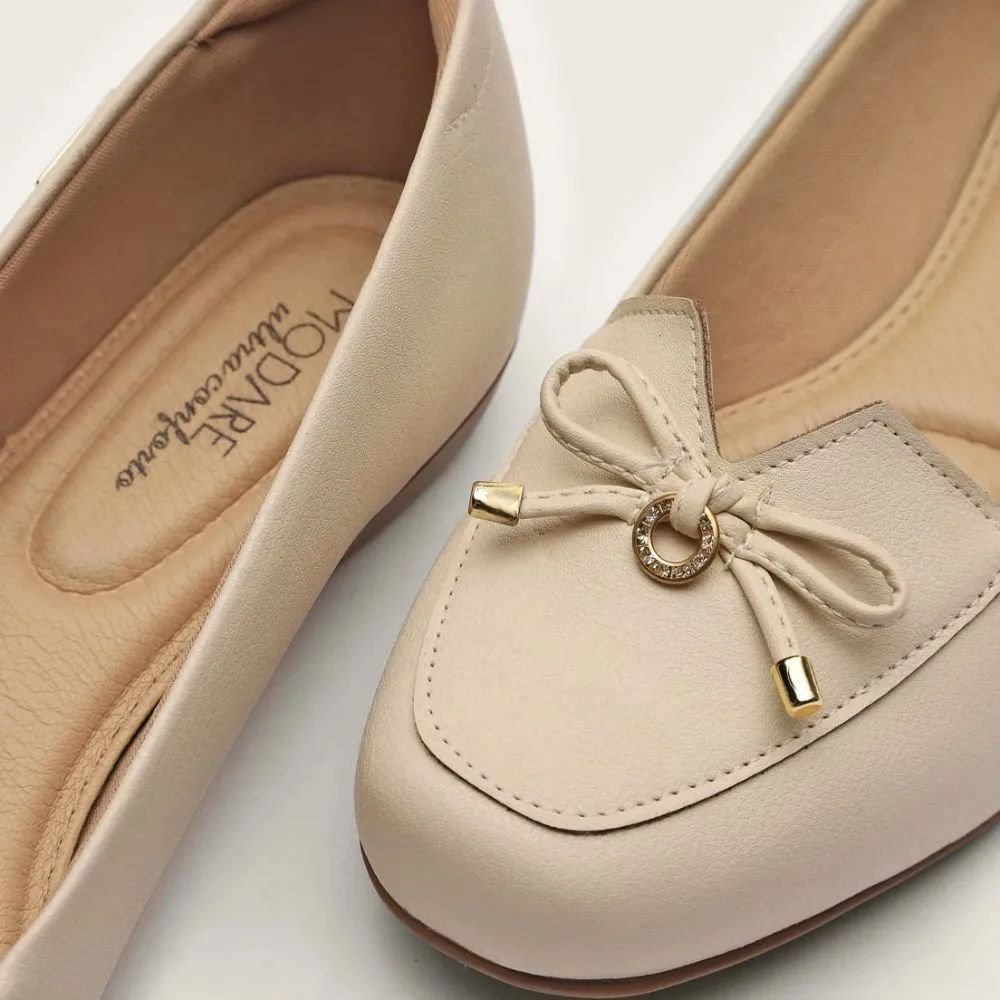 Sapato Mocassim Modare Feminino Nude 7016.461 Bege 3