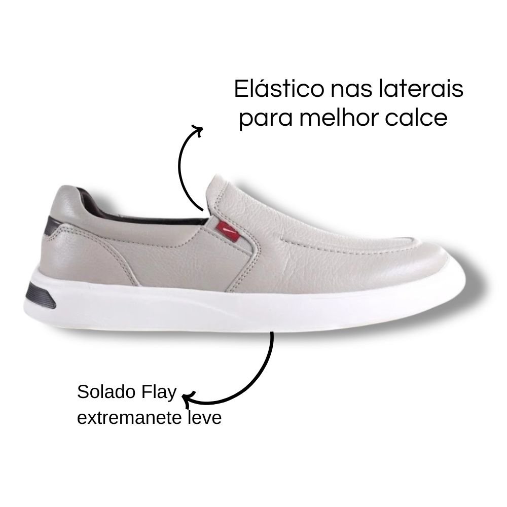 Sapato Masculino Slip Mocassim Ferracini Buzios 8960-652b Cinza 6