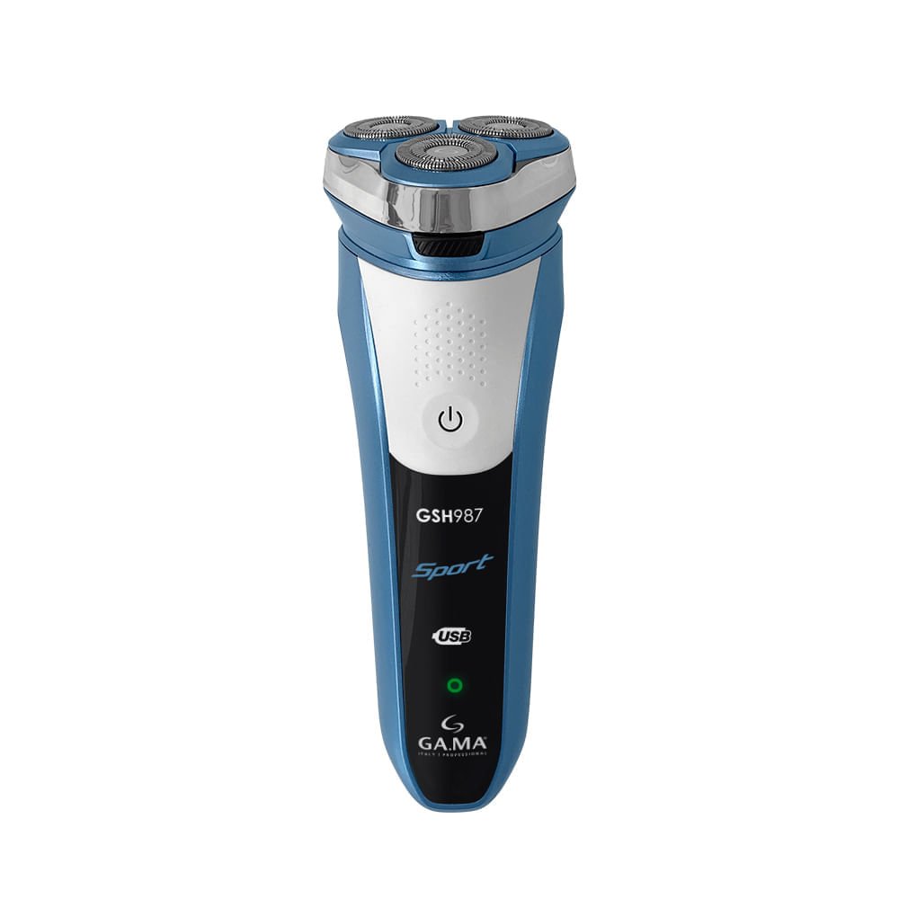 Barbeador GA.MA 3 Lâminas GSH987 Sport W&D USB Bivolt 5