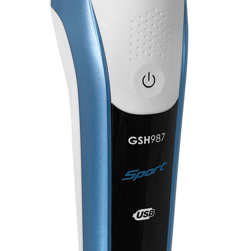 Barbeador GA.MA 3 Lâminas GSH987 Sport W&D USB Bivolt 7