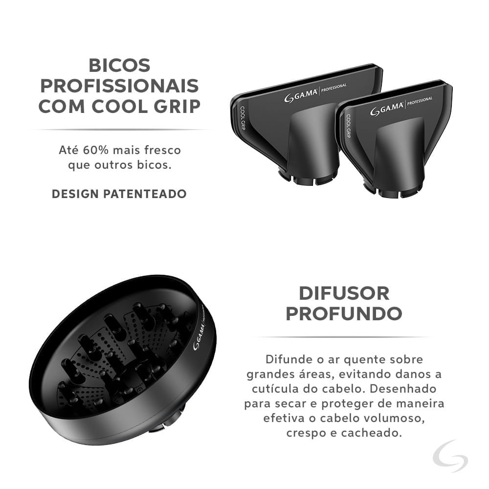 Secador de Cabelo GA.MA Professional Lumine 2800W Preto 12