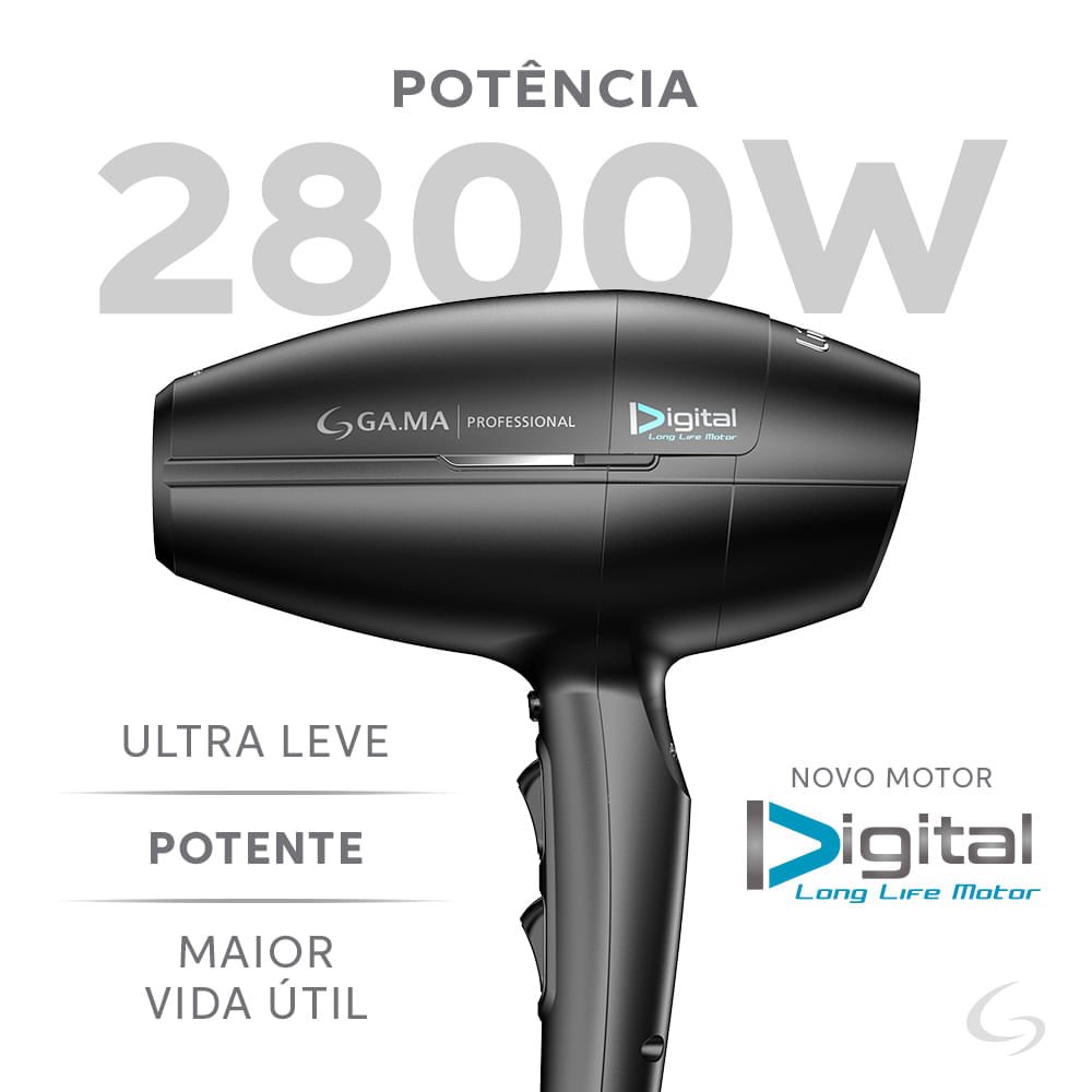 Secador de Cabelo GA.MA Professional Lumine 2800W Preto 4