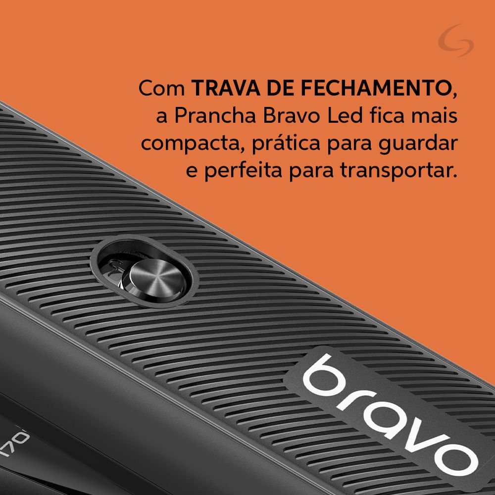 Prancha Professional Bravo Led 250°C Bivolt Preto 11