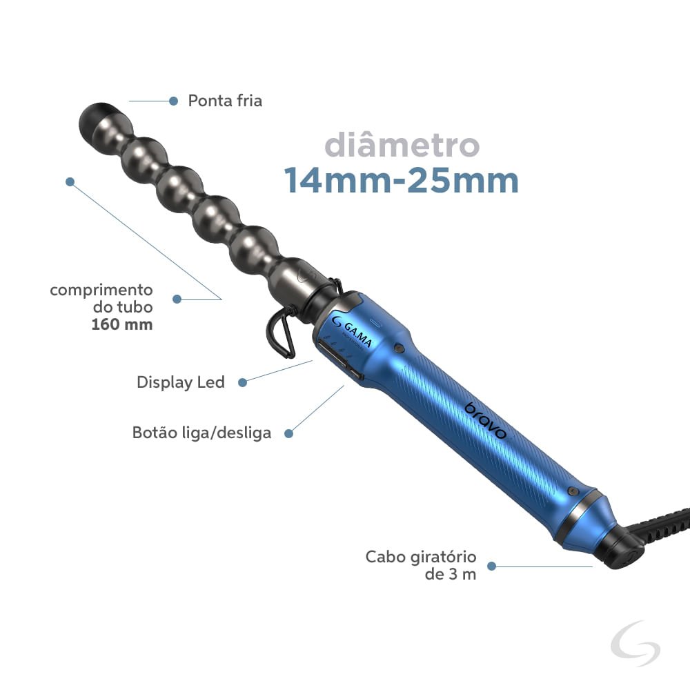 Modelador Professional Bravo Bubbles Bivolt Azul 2