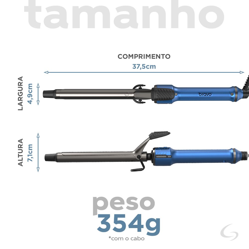 Modelador Professional Bravo 19mm Led Bivolt Azul 6