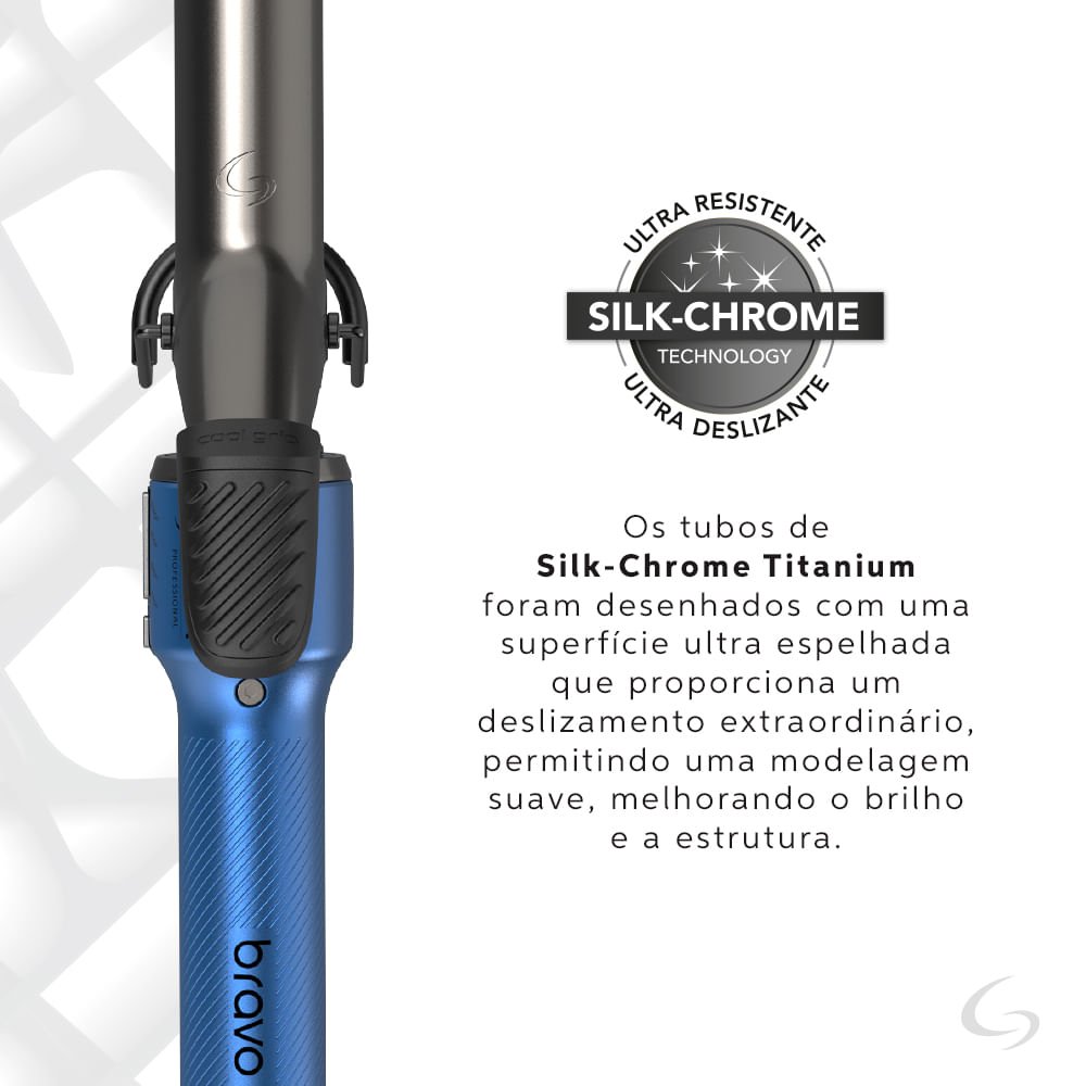 Modelador Professional Bravo 25mm Led Bivolt Azul 5