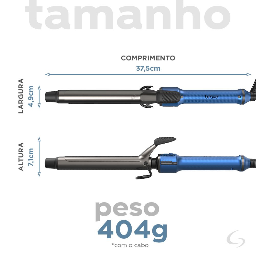 Modelador Professional Bravo 25mm Led Bivolt Azul 6