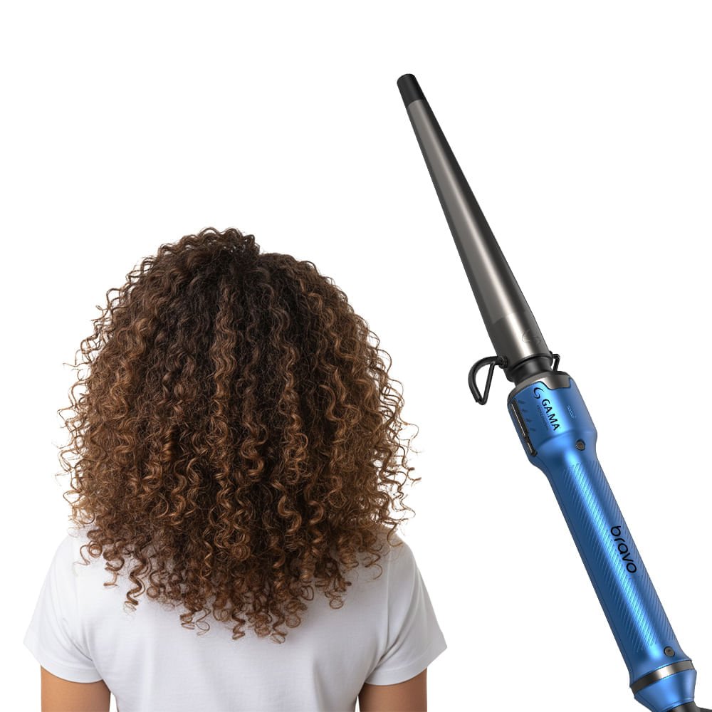 Modelador Professional Bravo Cônico Led Bivolt Azul 7