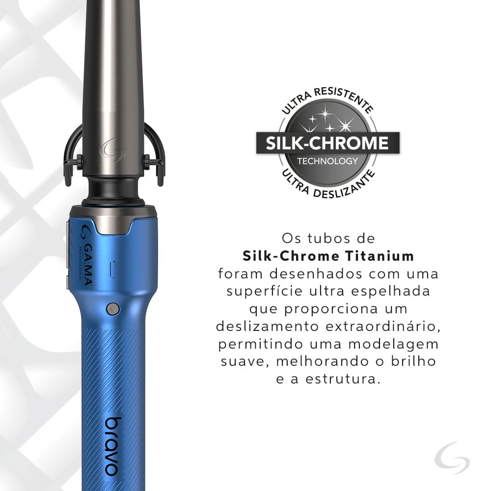 Modelador Professional Bravo Cônico Led Bivolt Azul 9