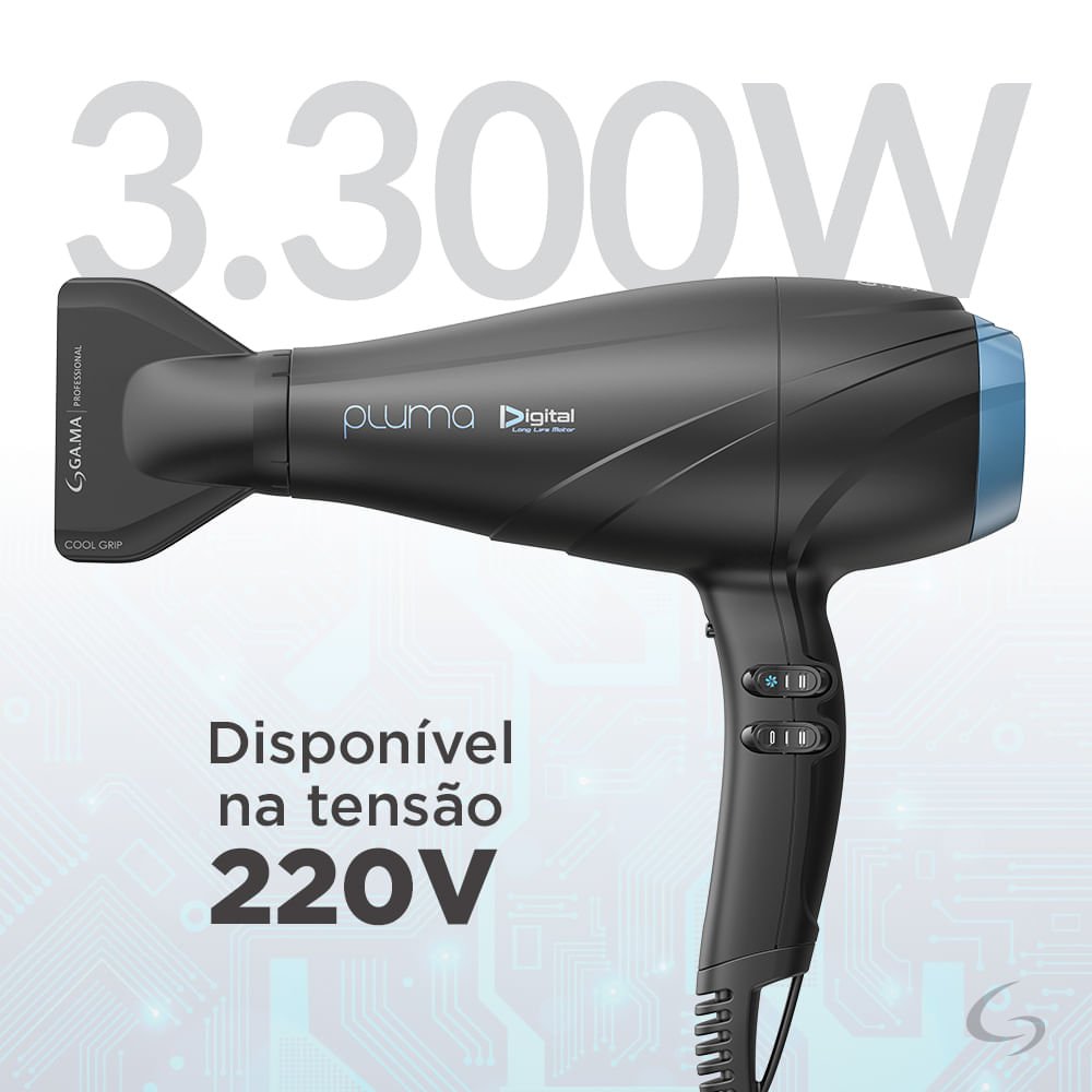 Secador Profissional Pluma Digital 3300W Preto 12