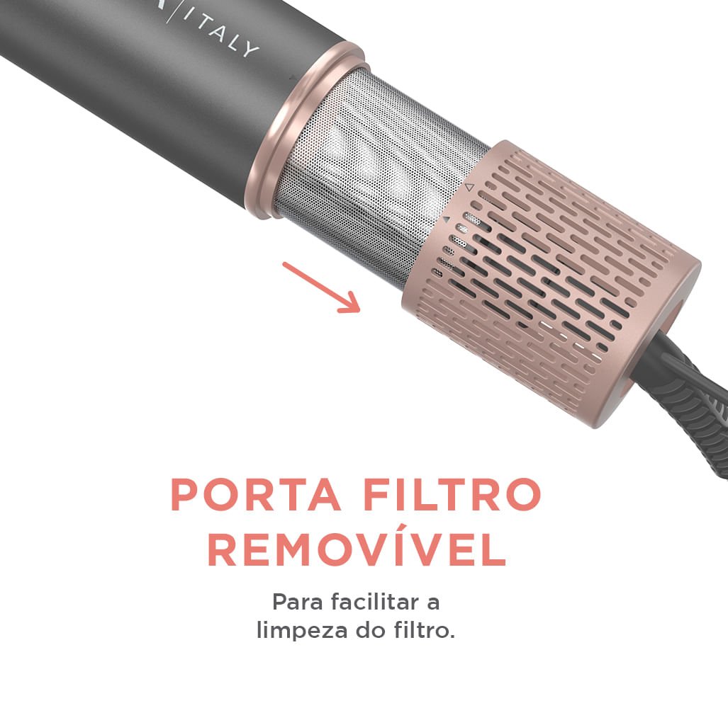 Secador de Cabelo Multistyler GA.MA uniQ Flow 9 em 1 Bivolt Cinza 6
