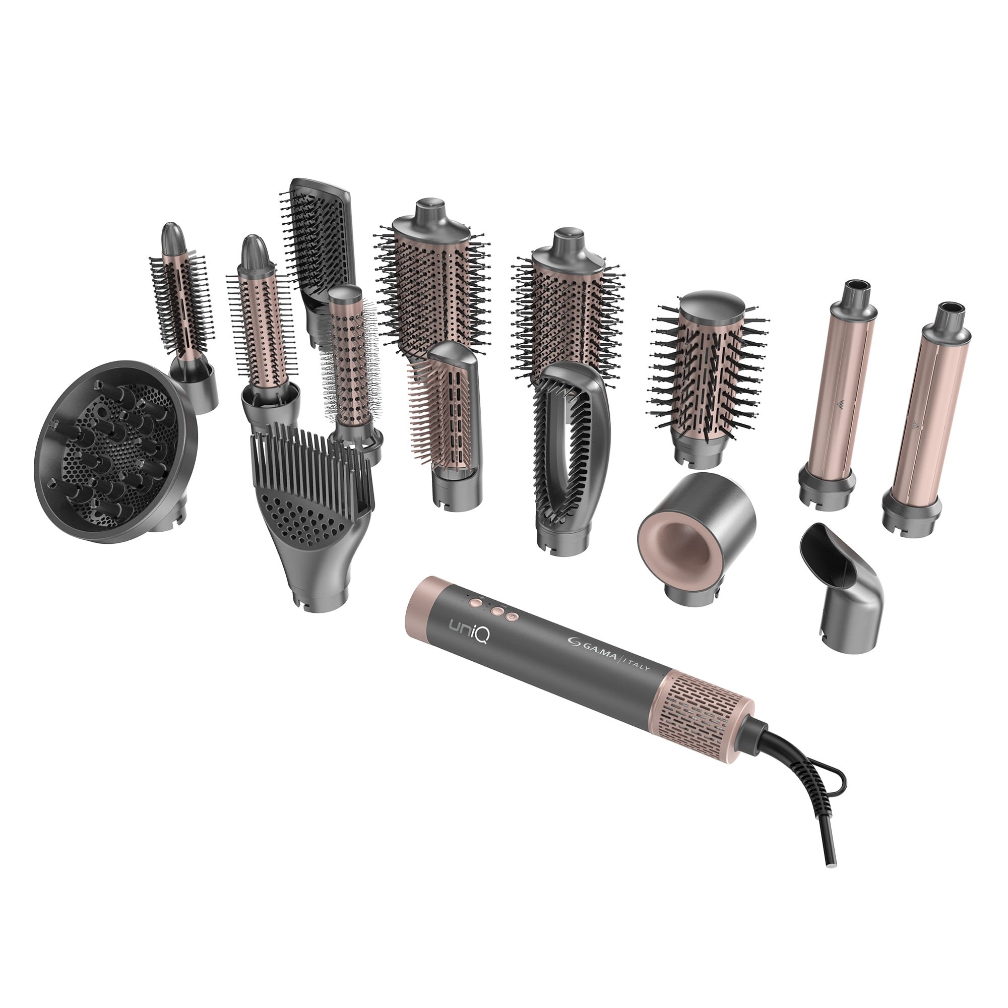Secador de Cabelo Multistyler GA.MA uniQ Flow 15 em 1 Bivolt