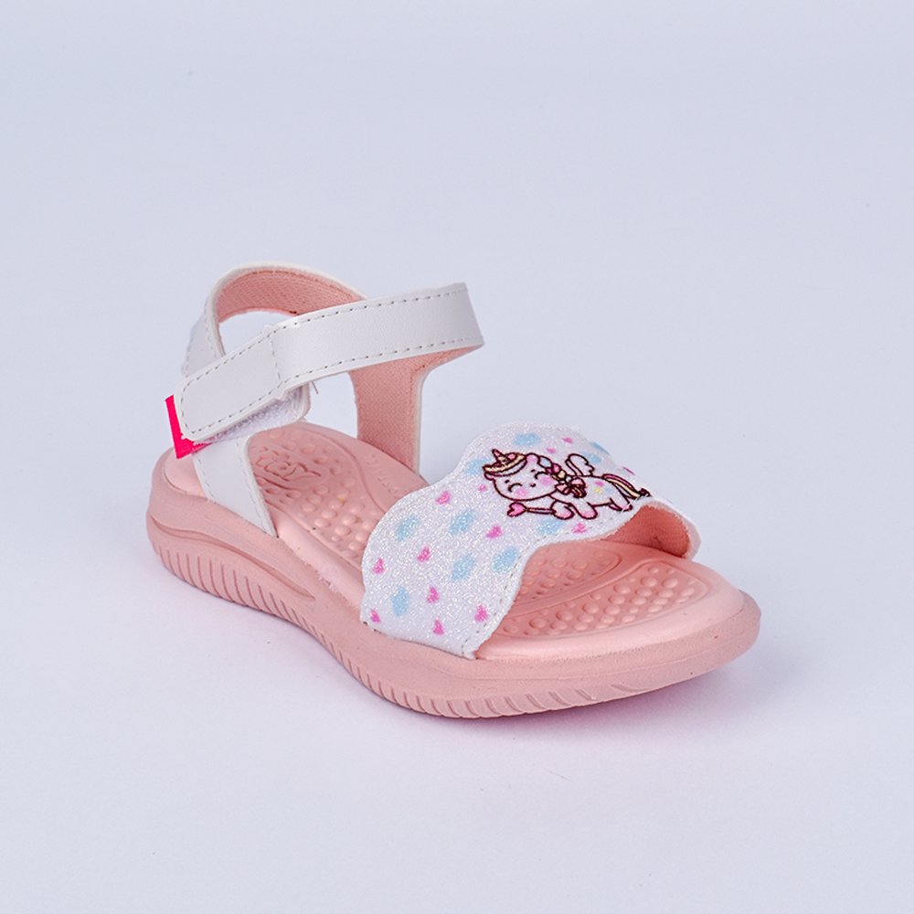 Sandalia Papete Infantil Kidy Fly Unicornio com Pulseira Branca Branco 2