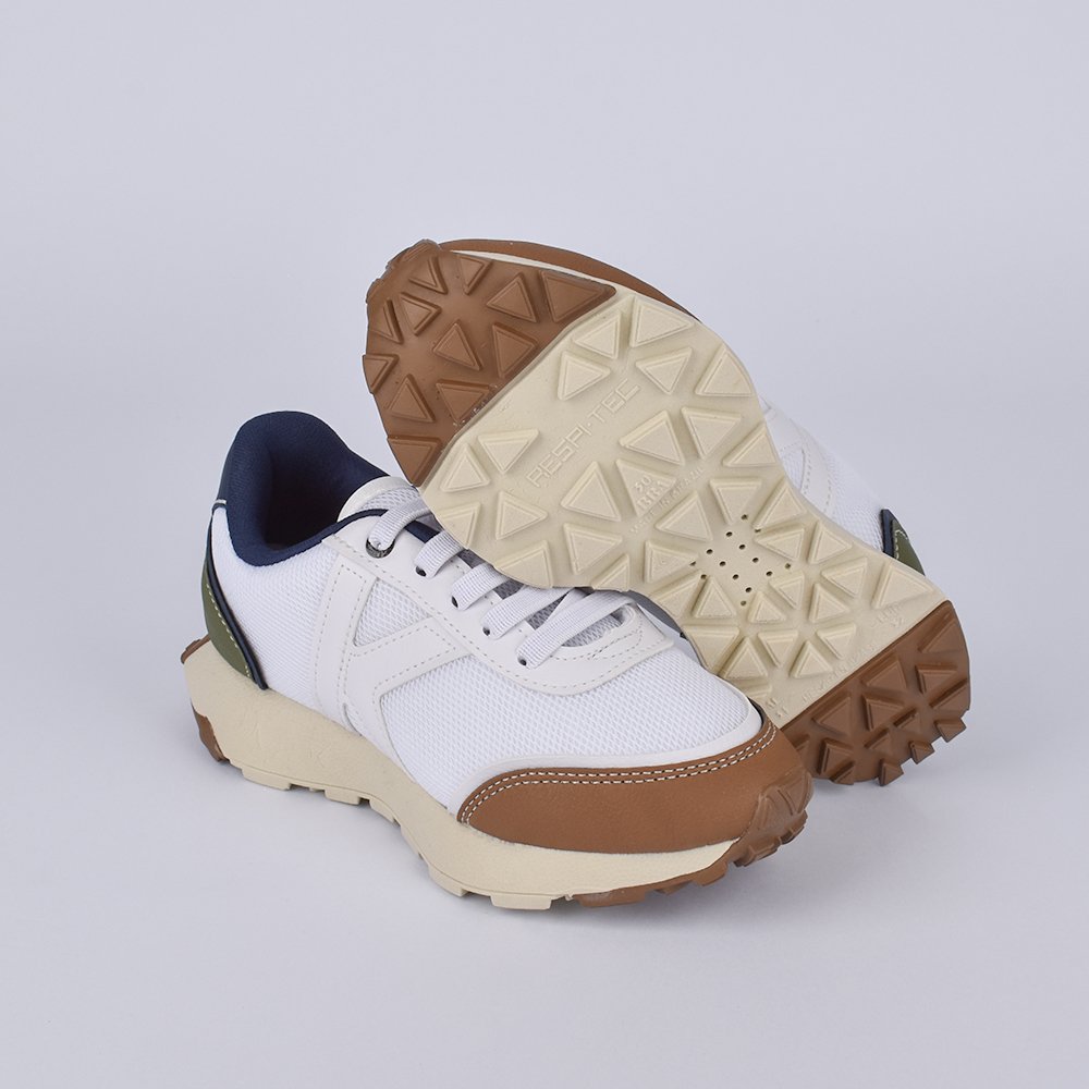 Tenis Infantil K360 Jogger Conforto e Amortecimento Azul Marinho e Verde