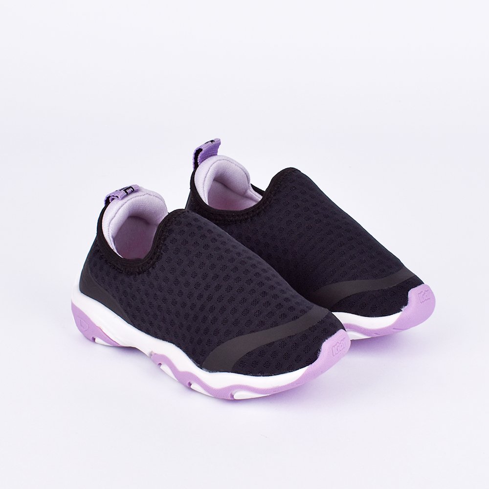 Tenis Infantil Kidy Play Azul Preto e Lilas com Brinquedo - Conforto e Divercao Azul Preto/Lilás 3