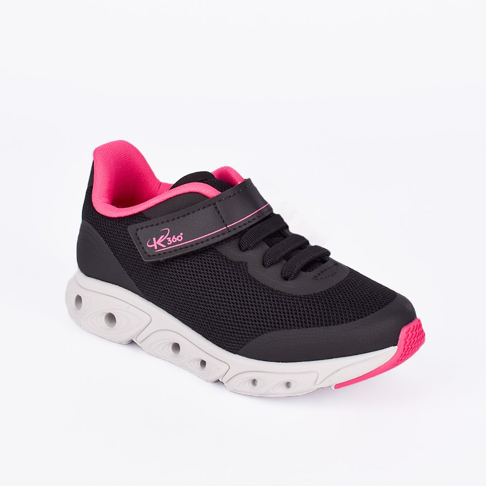 Tenis Infantil K360 Energy Impulso Preto e Pink- Estilo e Performance Preto/Pink 2