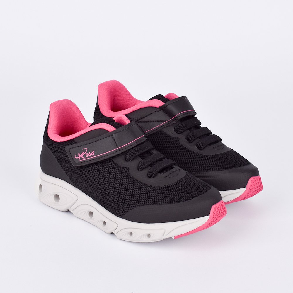 Tenis Infantil K360 Energy Impulso Preto e Pink- Estilo e Performance Preto/Pink 3