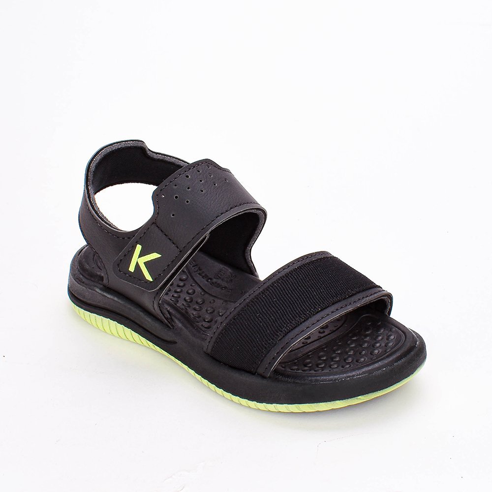 Sandalia Papete Infantil Menino Kidy Fly Preto Amarelo Neon Preto 2