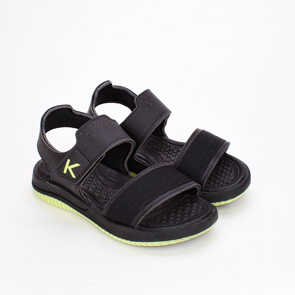 Sandalia Papete Infantil Menino Kidy Fly Preto Amarelo Neon Preto 3