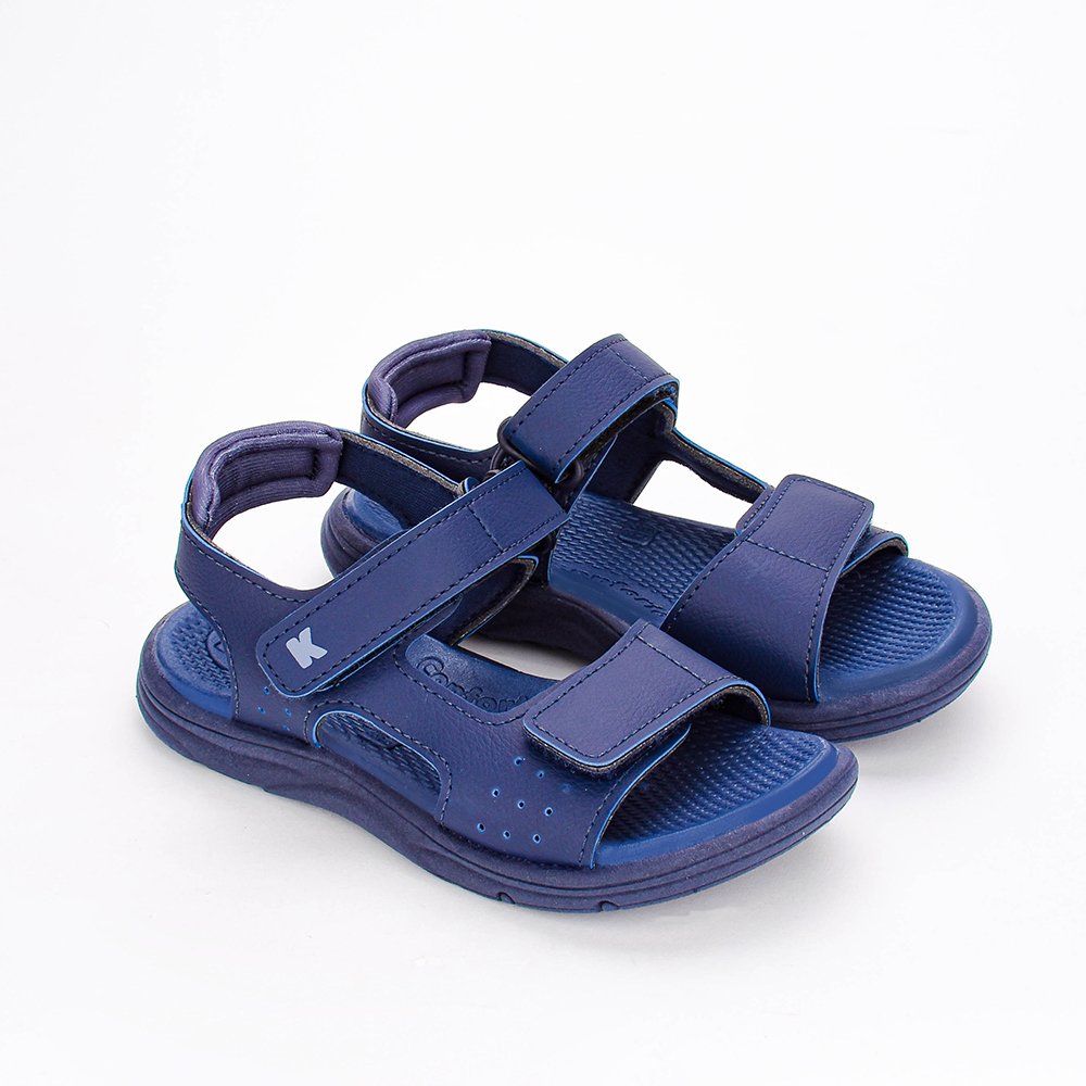 Sandalia Infantil Menino Kidy Comfort Fecho Duplo Azul Marinho Azul Marinho 3