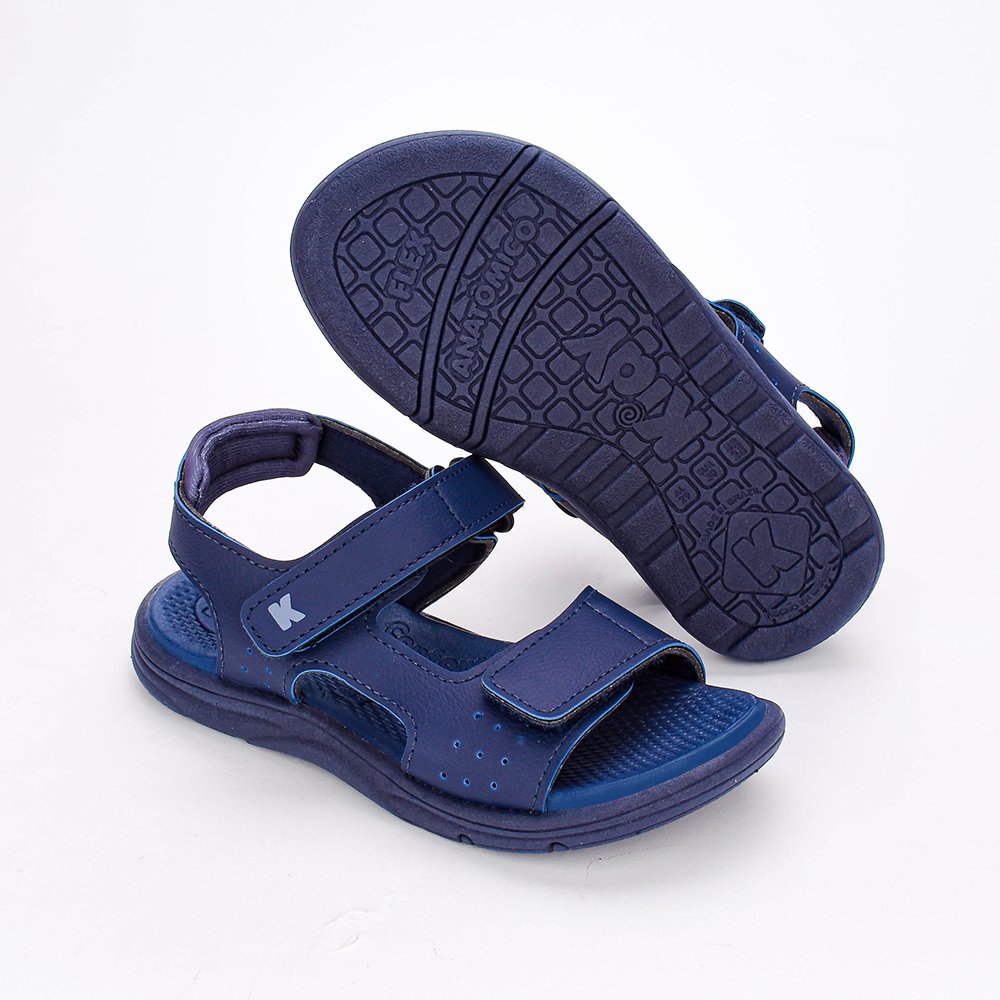 Sandalia Infantil Menino Kidy Comfort Fecho Duplo Azul Marinho Azul Marinho 4