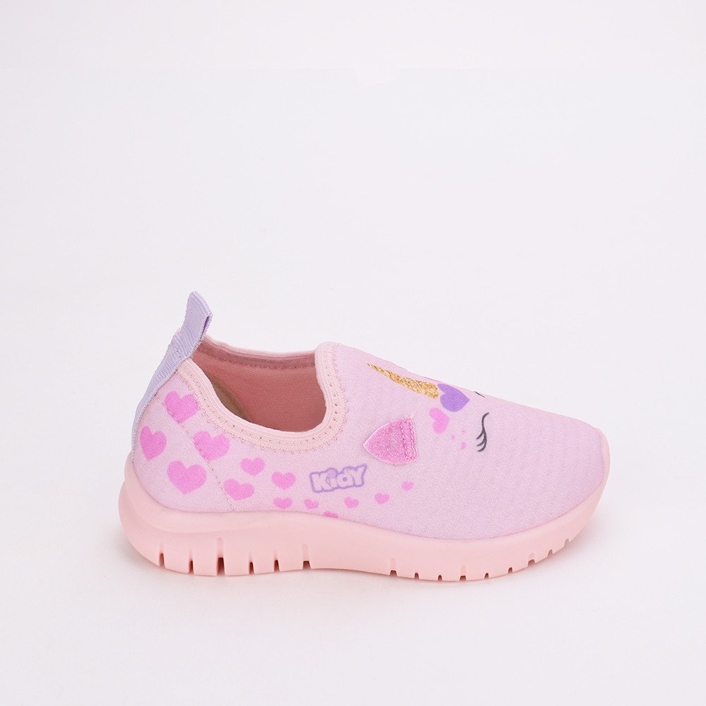 Tenis Infantil Menina Kidy Ultra Flex Com Unicornio Para Pintar Rosa Rosa 1