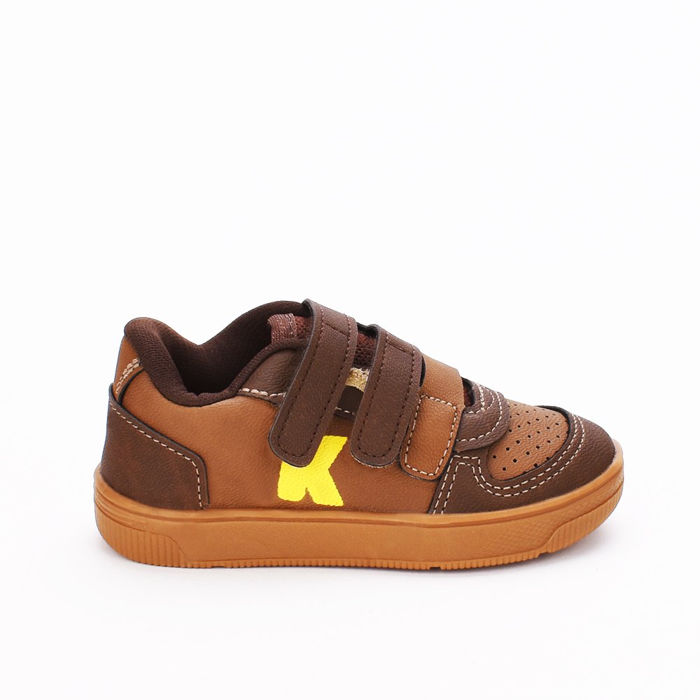 Sapatenis Infantil Menino Kidy Milao Casual Fecho Duplo Marrom