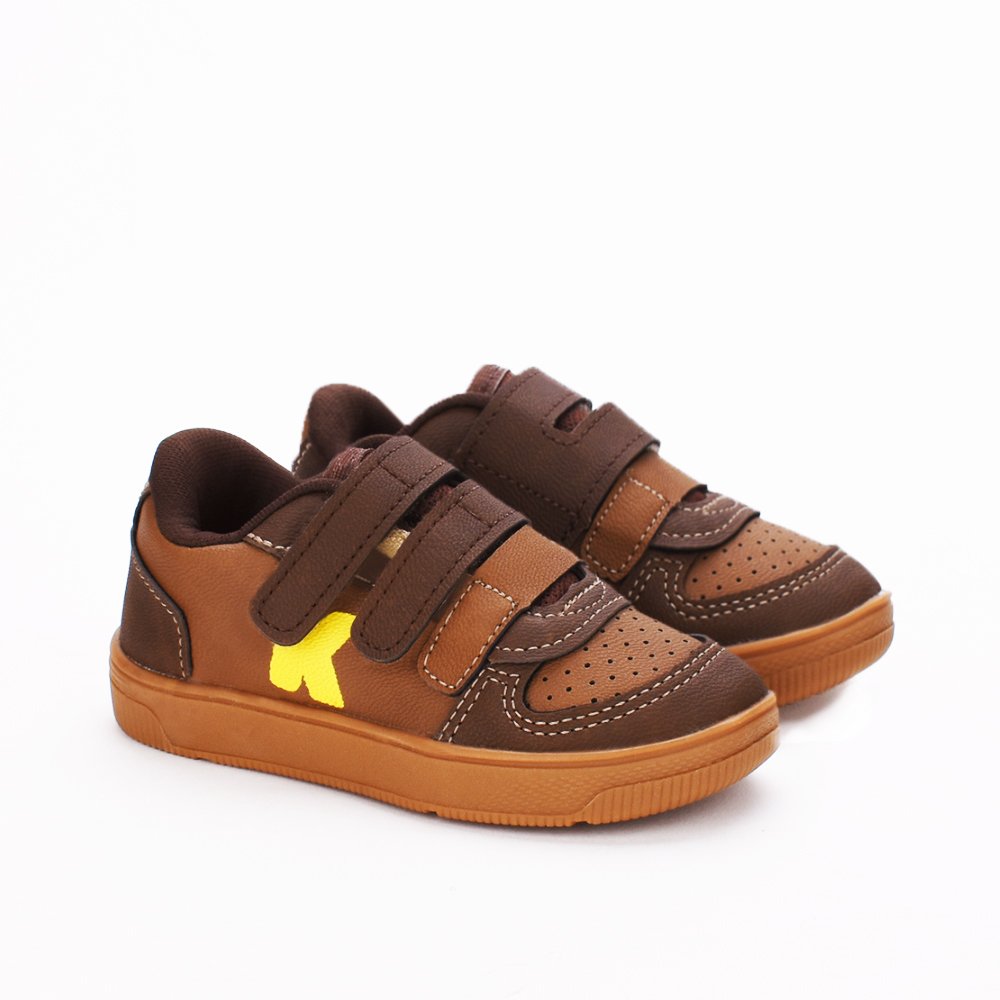 Sapatenis Infantil Menino Kidy Milao Casual Fecho Duplo Marrom Marrom 3