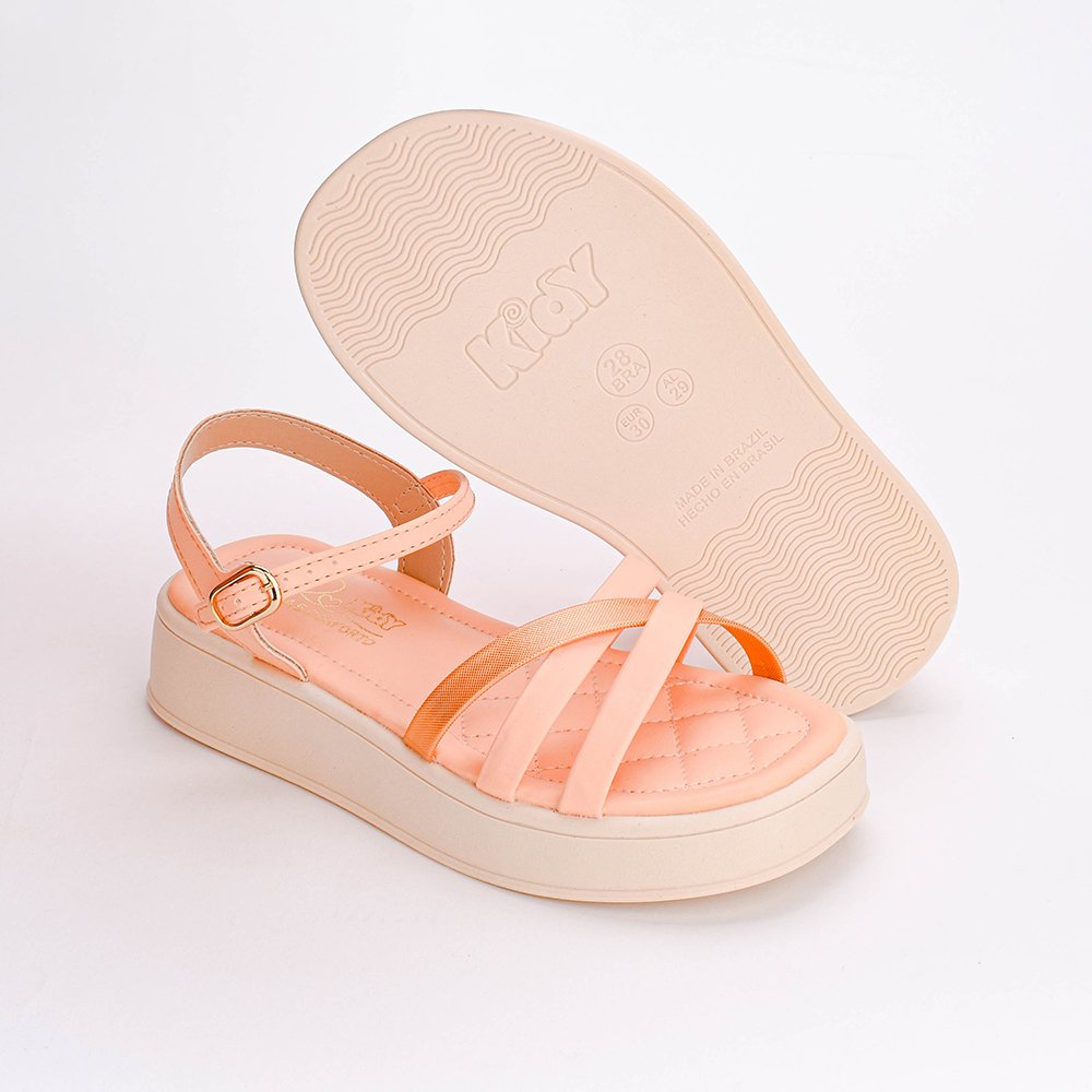 Sandalia Infantil Kidy Flat Form Laranja Laranja 4