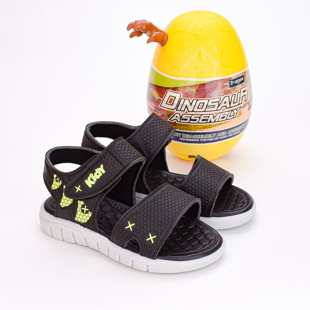 Sandalia Infantil Kidy Toys Preto Amarelo Preto/Amarelo 2