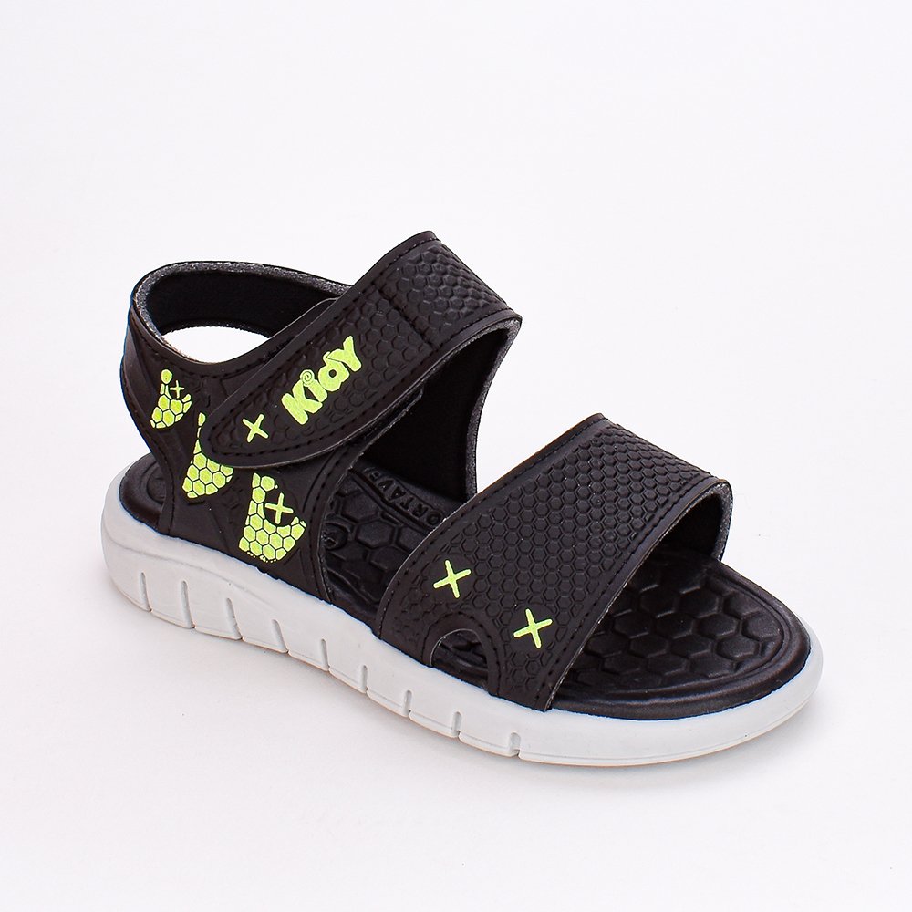 Sandalia Infantil Kidy Toys Preto Amarelo Preto/Amarelo 3