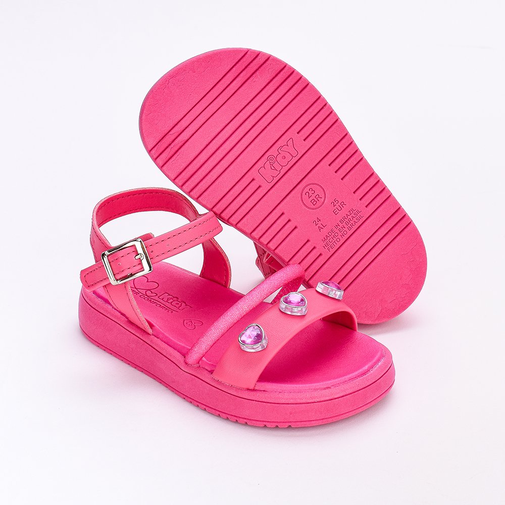 Sandalia Infantil Kidy Flat Form com Boneca Surpresa Pink Pink 4