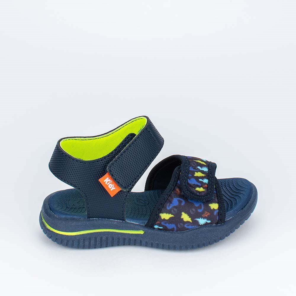 Sandalia Papete Infantil Kidy Fly Dinossauro Azul Marinho Azul Marinho 5