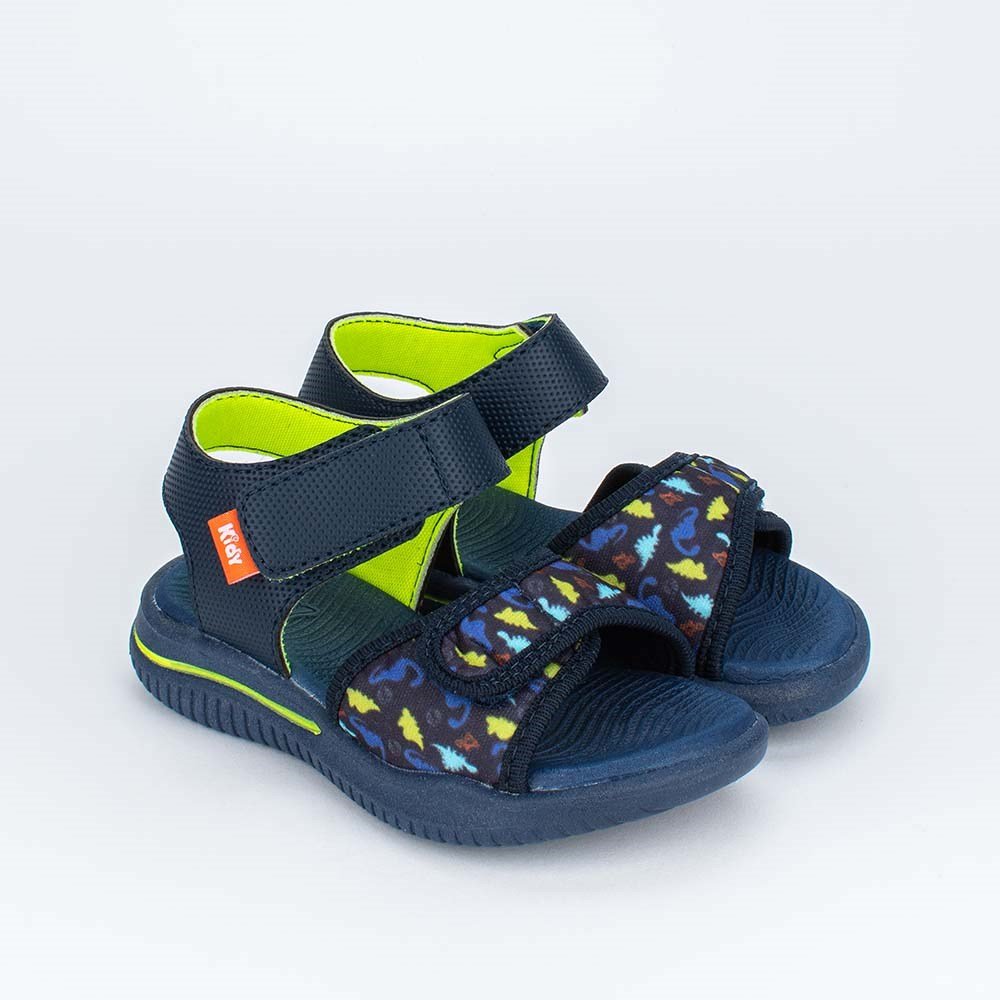 Sandalia Papete Infantil Kidy Fly Dinossauro Azul Marinho Azul Marinho 6