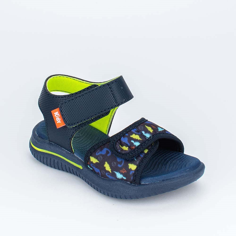 Sandalia Papete Infantil Kidy Fly Dinossauro Azul Marinho Azul Marinho 7