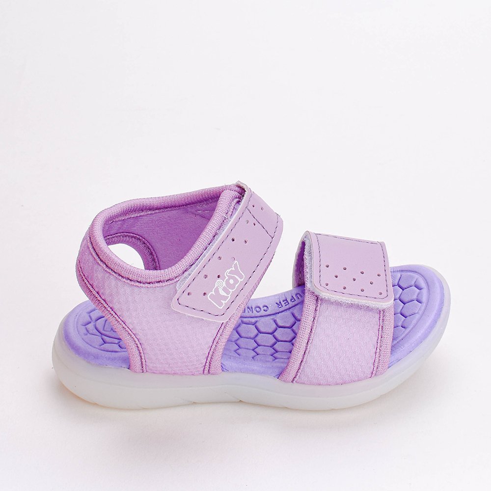 Sandalia Infantil Menina Led Kidy Light Lilas