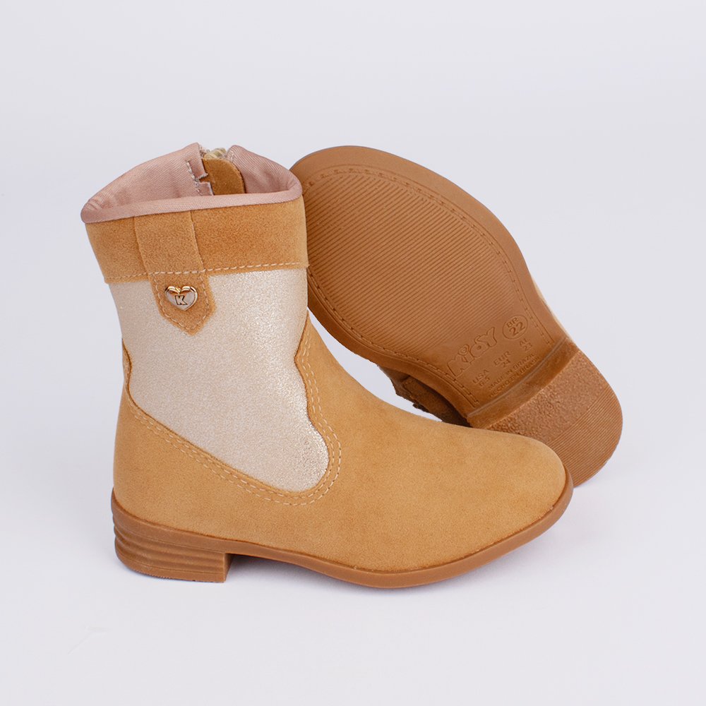 Bota Infantil Montaria Kidy Baby Cano Medio Caramelo Bege 4