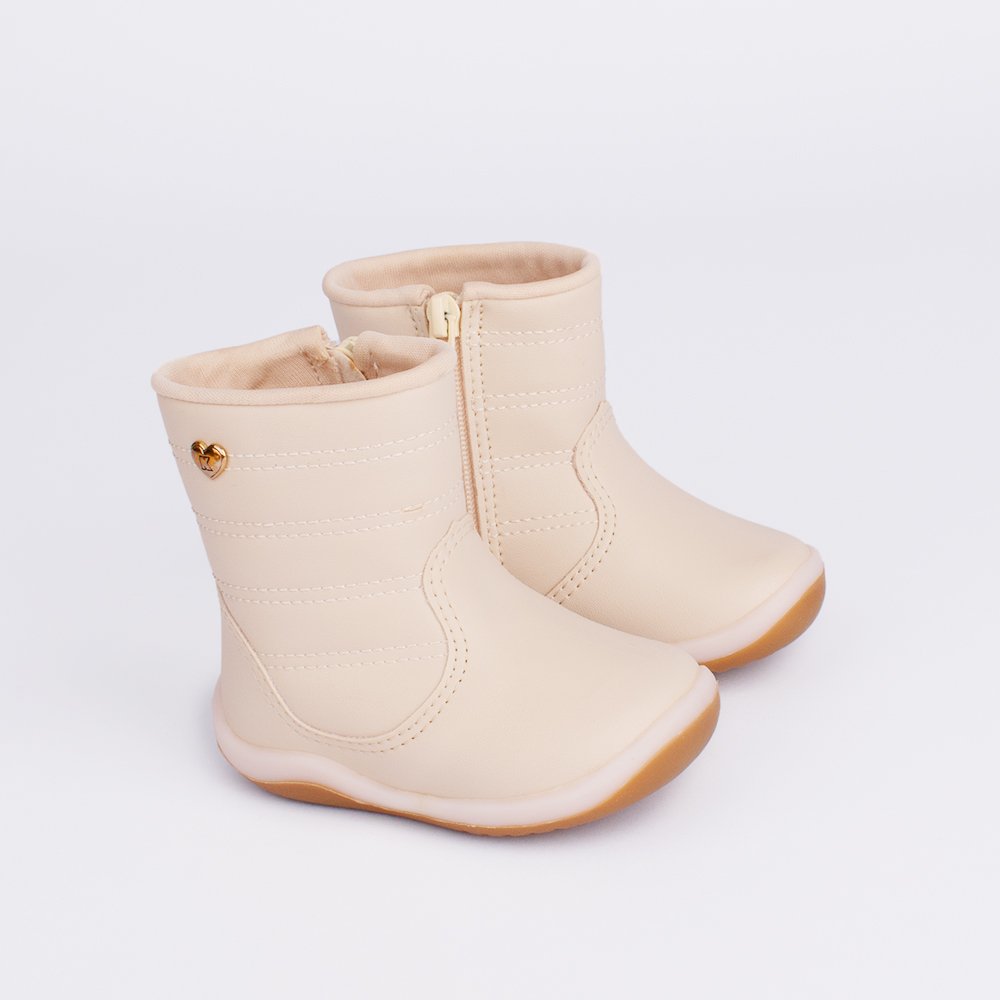 Bota Infantil Kidy Baby Soft Cano Medio Marfim Marfim 3