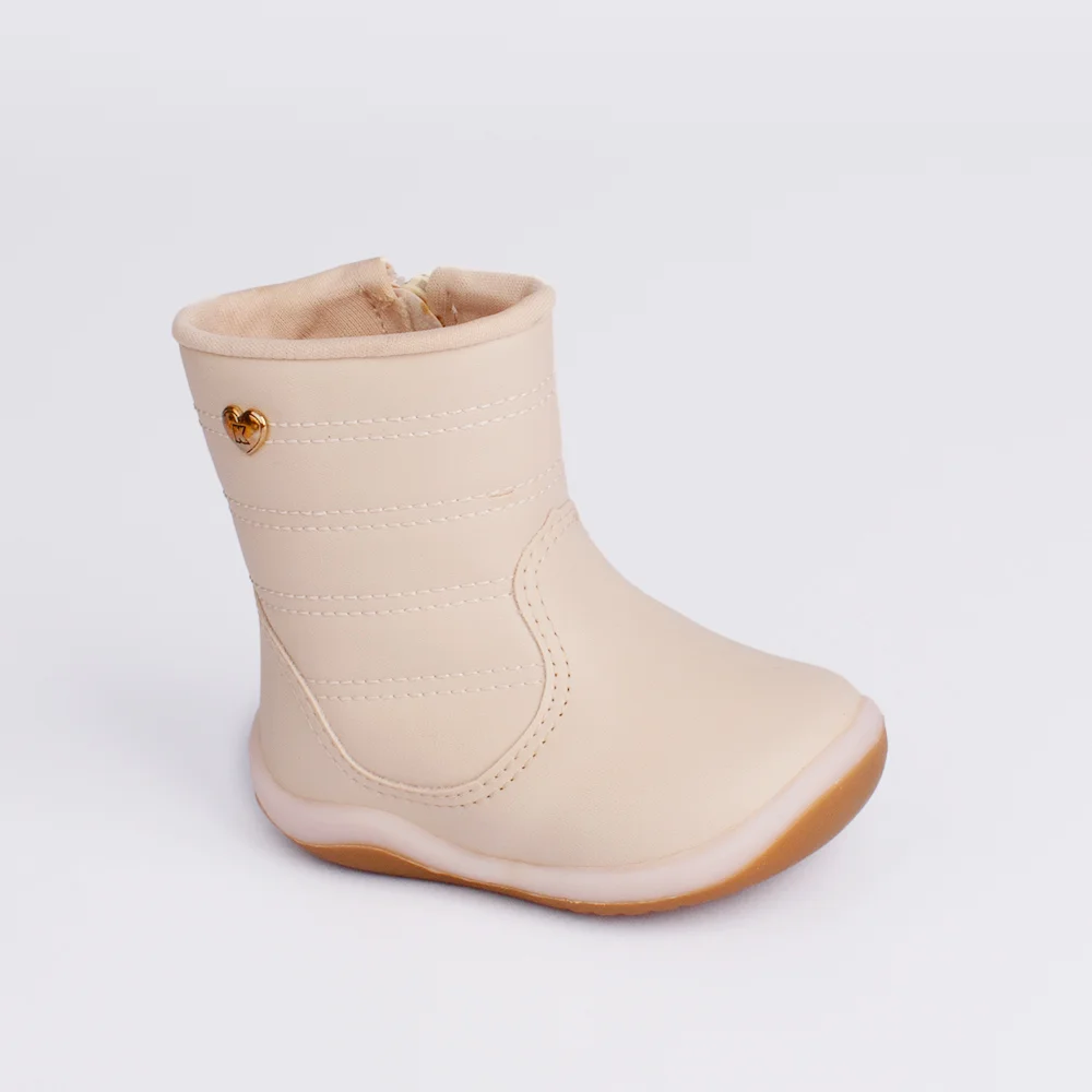 Bota Infantil Kidy Baby Soft Cano Medio Marfim Marfim 2