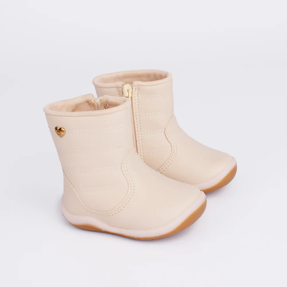 Bota Infantil Kidy Baby Soft Cano Medio Marfim Marfim 3