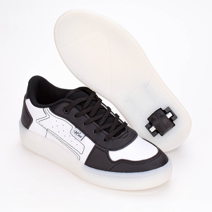 TENIS RODINHA PRETO/BRANCO Kidy Preto/Branco 5